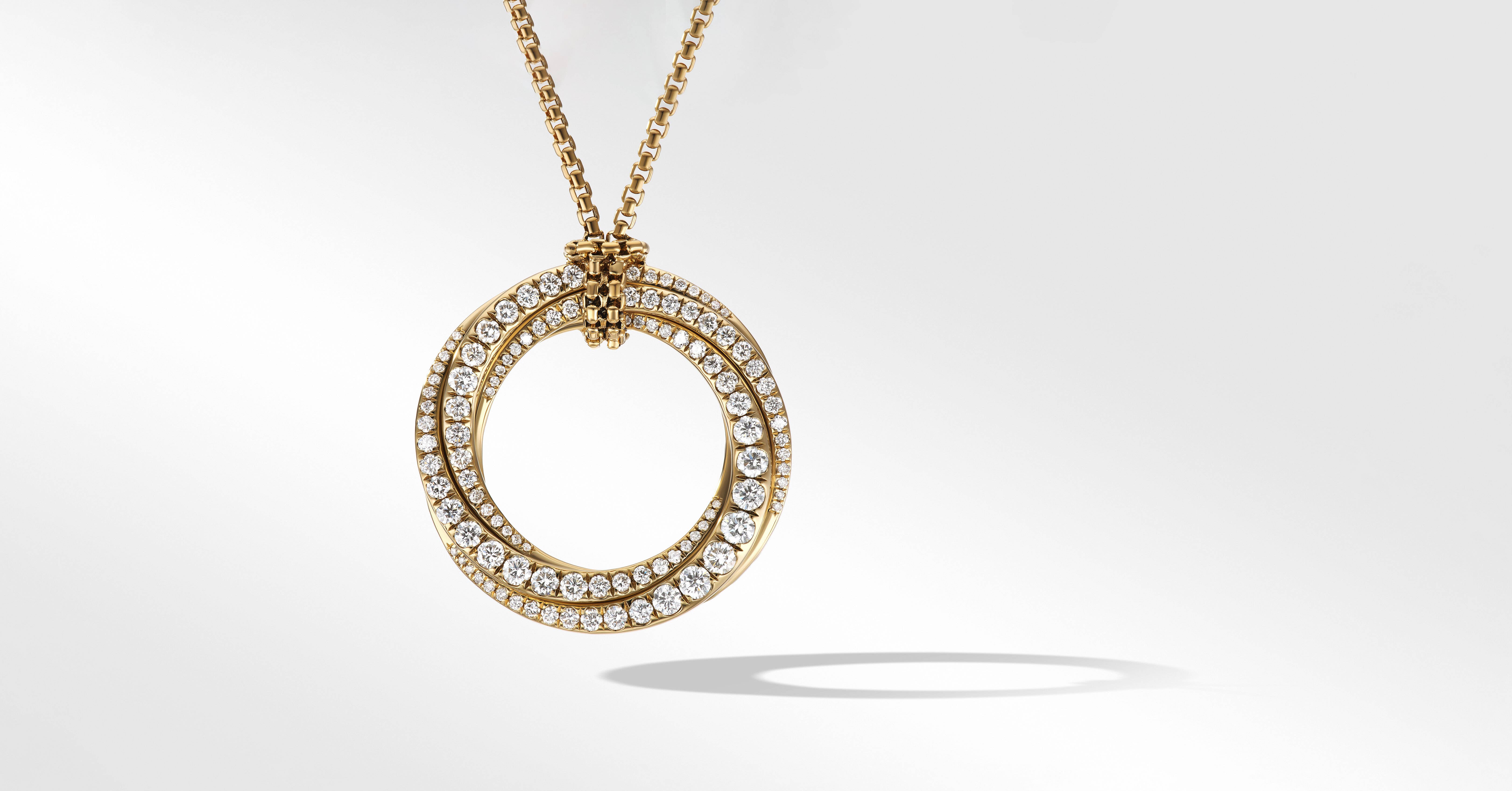 david yurman diamond circle necklace