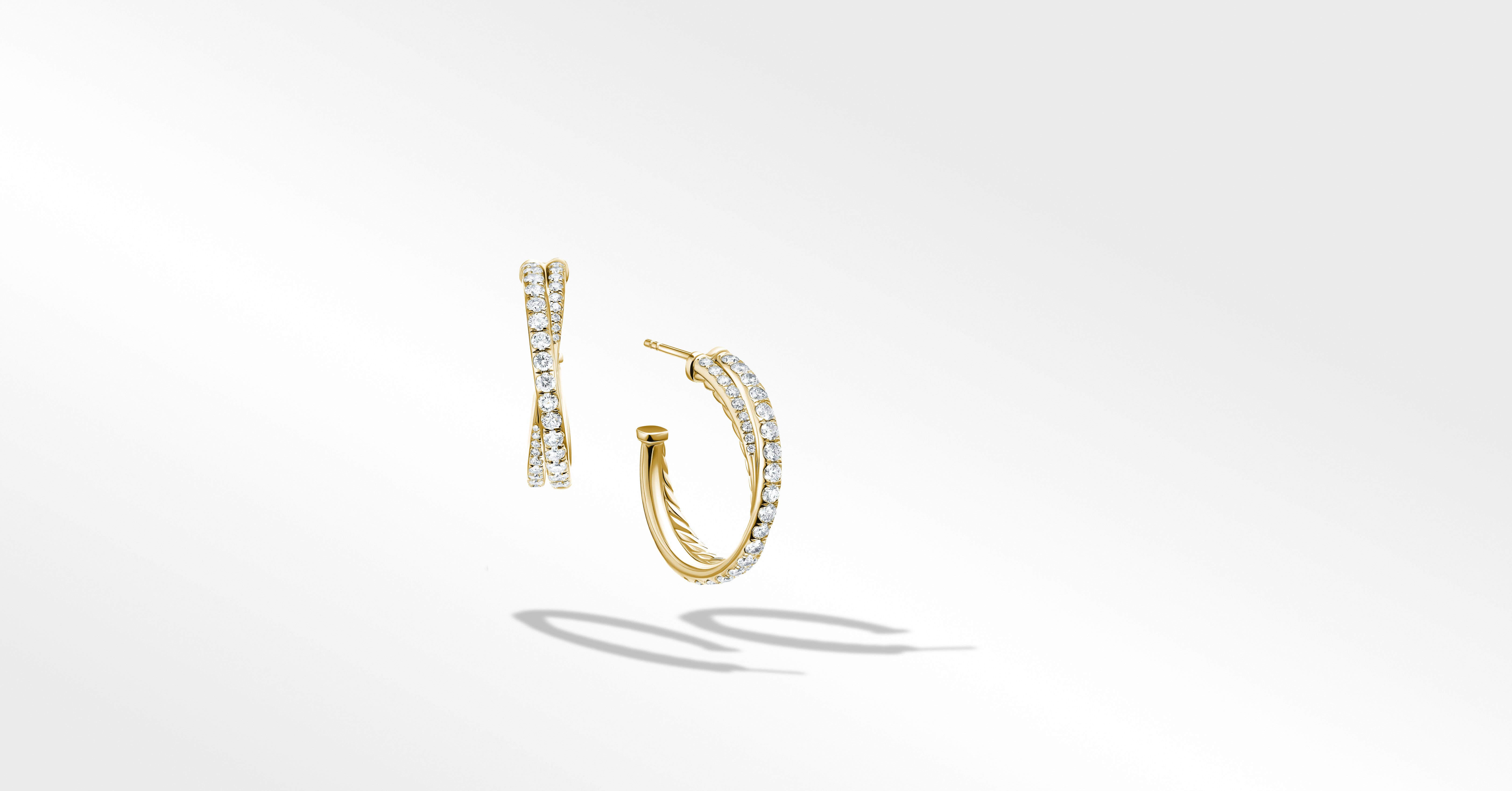 david yurman crossover earrings with diamonds