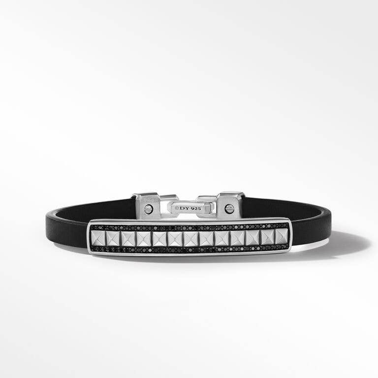 David Yurman Men's Pave Leather ID Bracelet