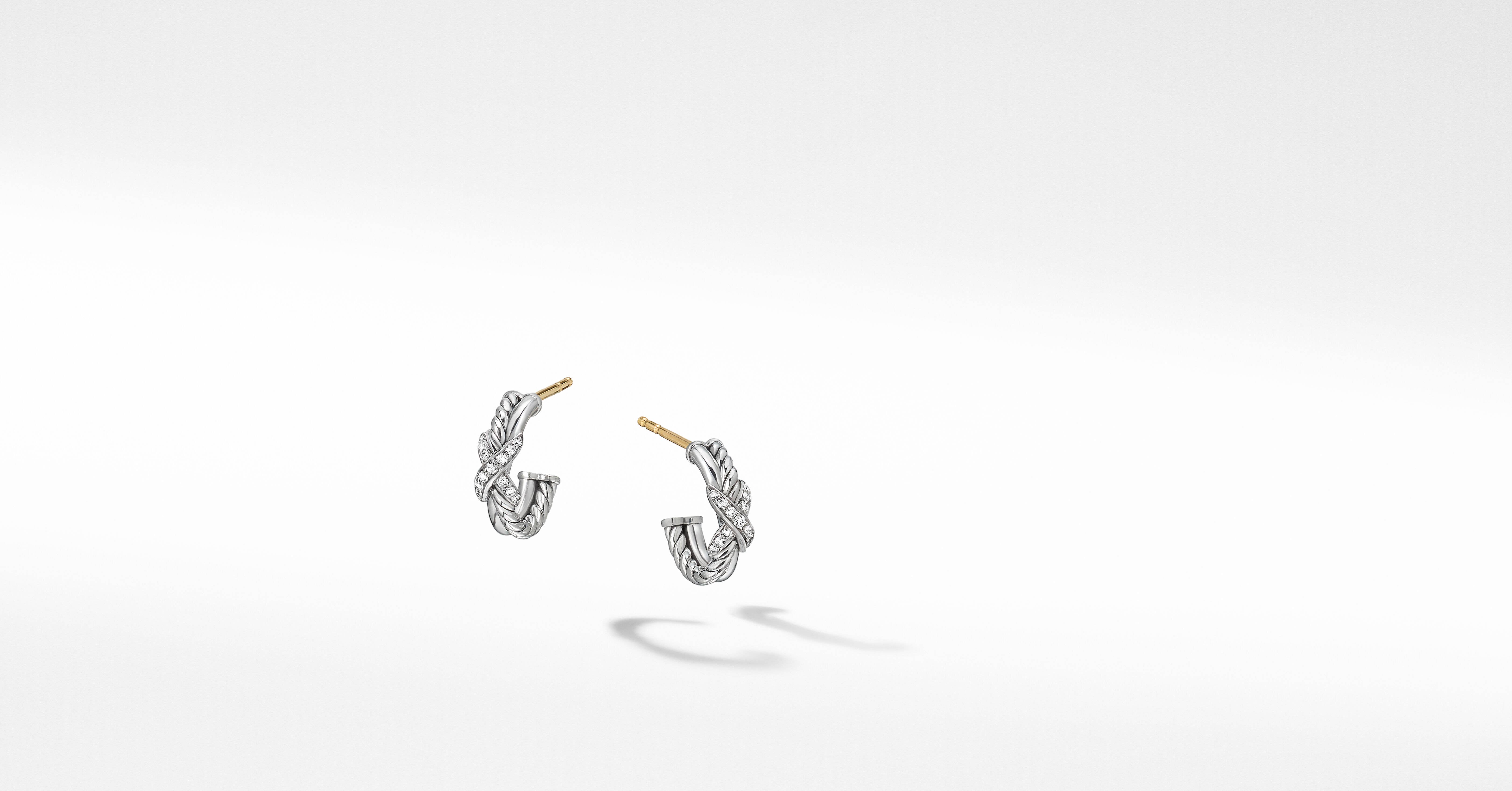 david yurman x earrings with diamonds