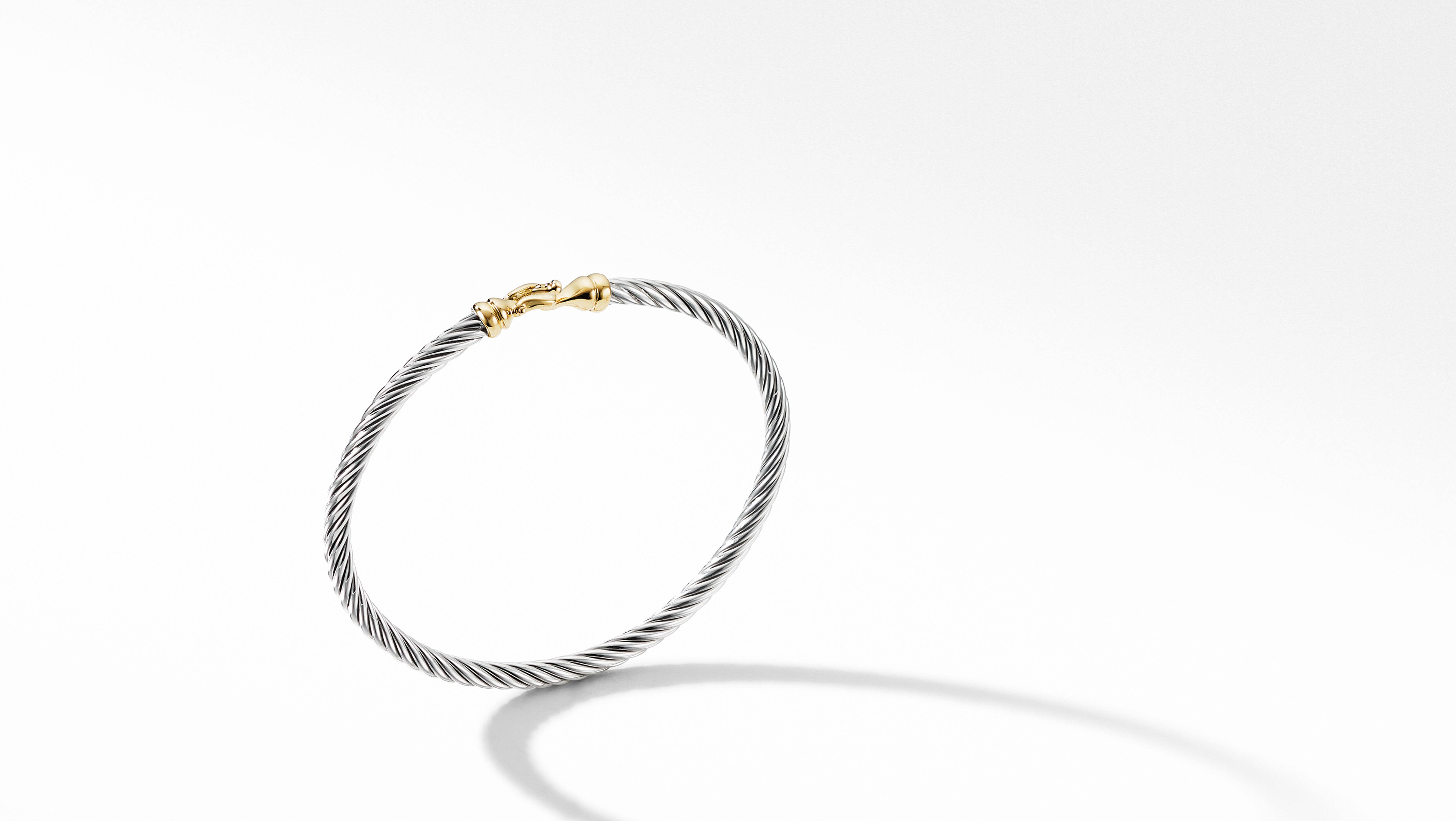 David Yurman Cable Kids Bracelet in Sterling Silver with Pearls and 14K  Yellow Gold  REEDS Jewelers
