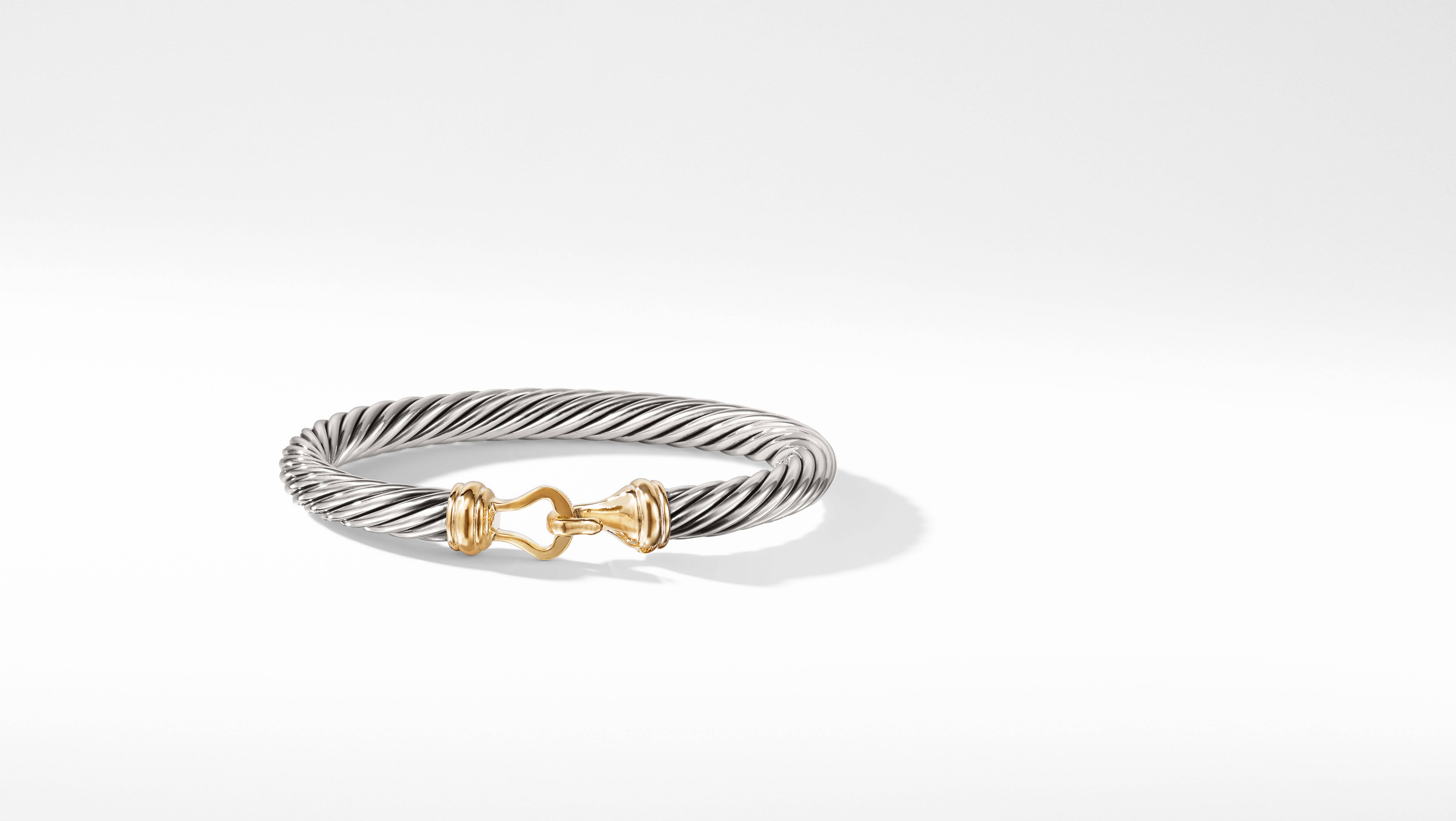David Yurman Cable Classic Buckle Bracelet with Gold  Bloomingdales