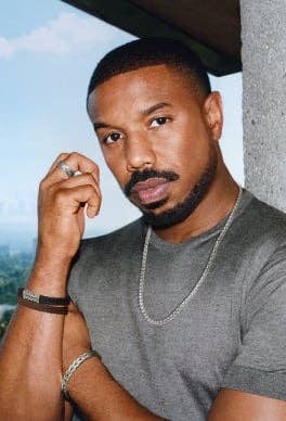 Michael B Jordan wearing David Yurman Chevron collection.