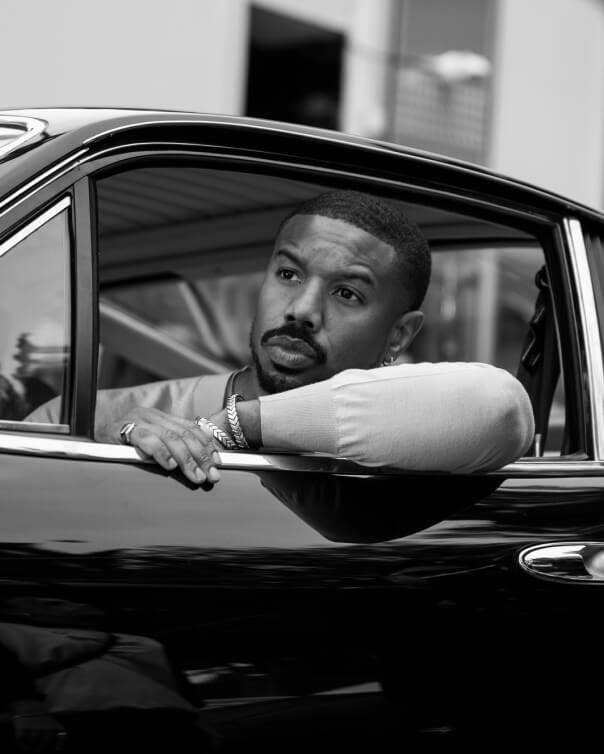 Michael B. Jordan in David Yurman's Chevron campaign.