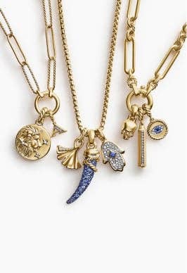 Eight David Yurman amulets for women.