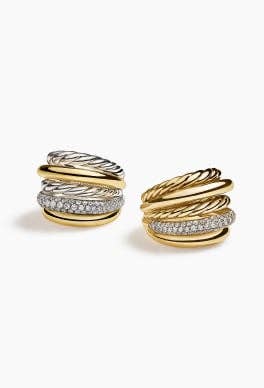 Deux bagues David Yurman tendance.