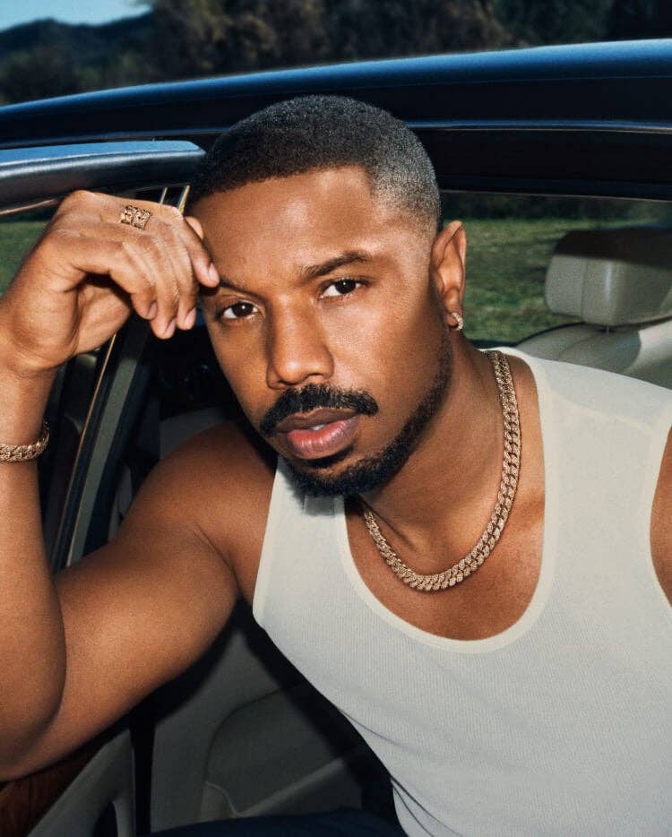 Michael B. Jordan in David Yurman Curb Chain.