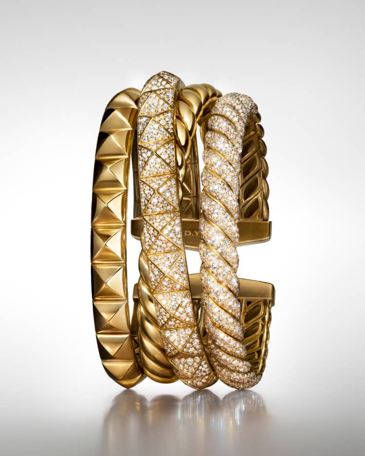 David Yurman Crossover Trio bracelets.