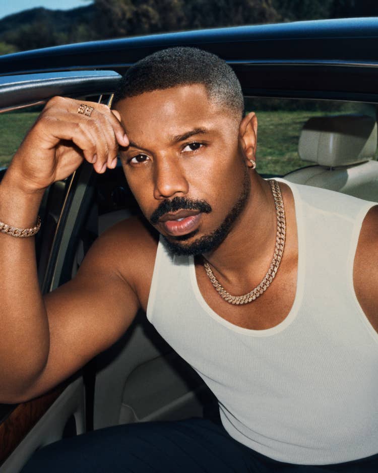 Michael B. Jordan wearing David Yurman's Curb Chain collection.