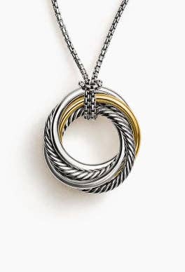 David Yurman Crossover pendant necklace.