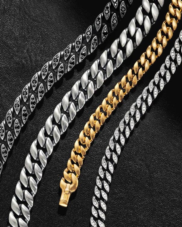 Four David Yurman curb chains.