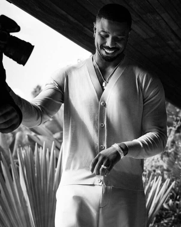 Michael B. Jordan featured in David Yurman's Chevron campaign.