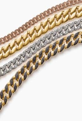 Four David Yurman curb chain bracelets.