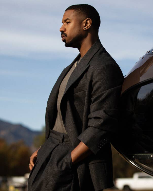 Michael B. Jordan in David Yurman's Curb Chain campaign.