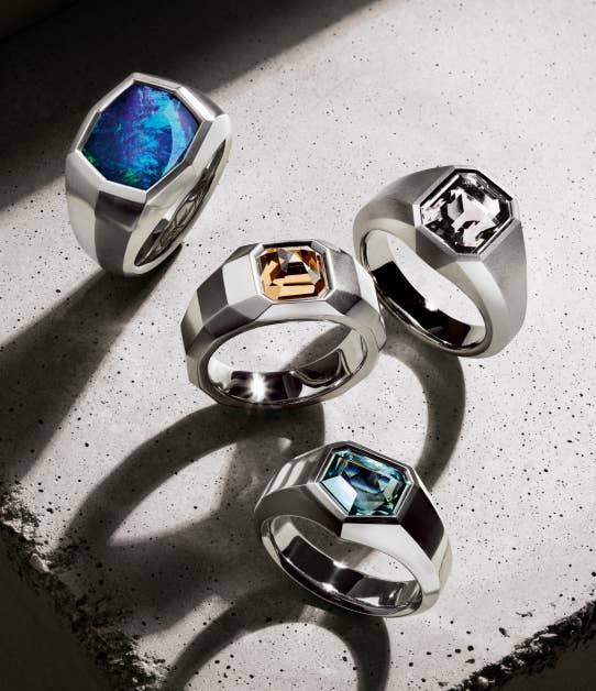 Men’s rings, 2018. Photographed by Nicholas Alan Cope.