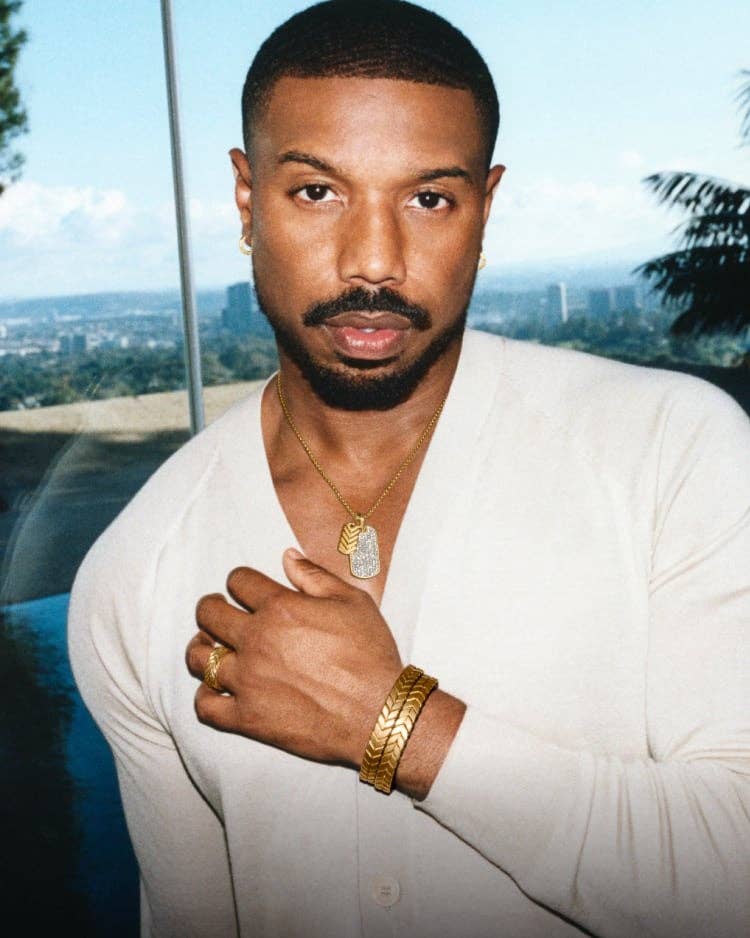 Michael B. Jordan featured in David Yurman's Chevron campaign.