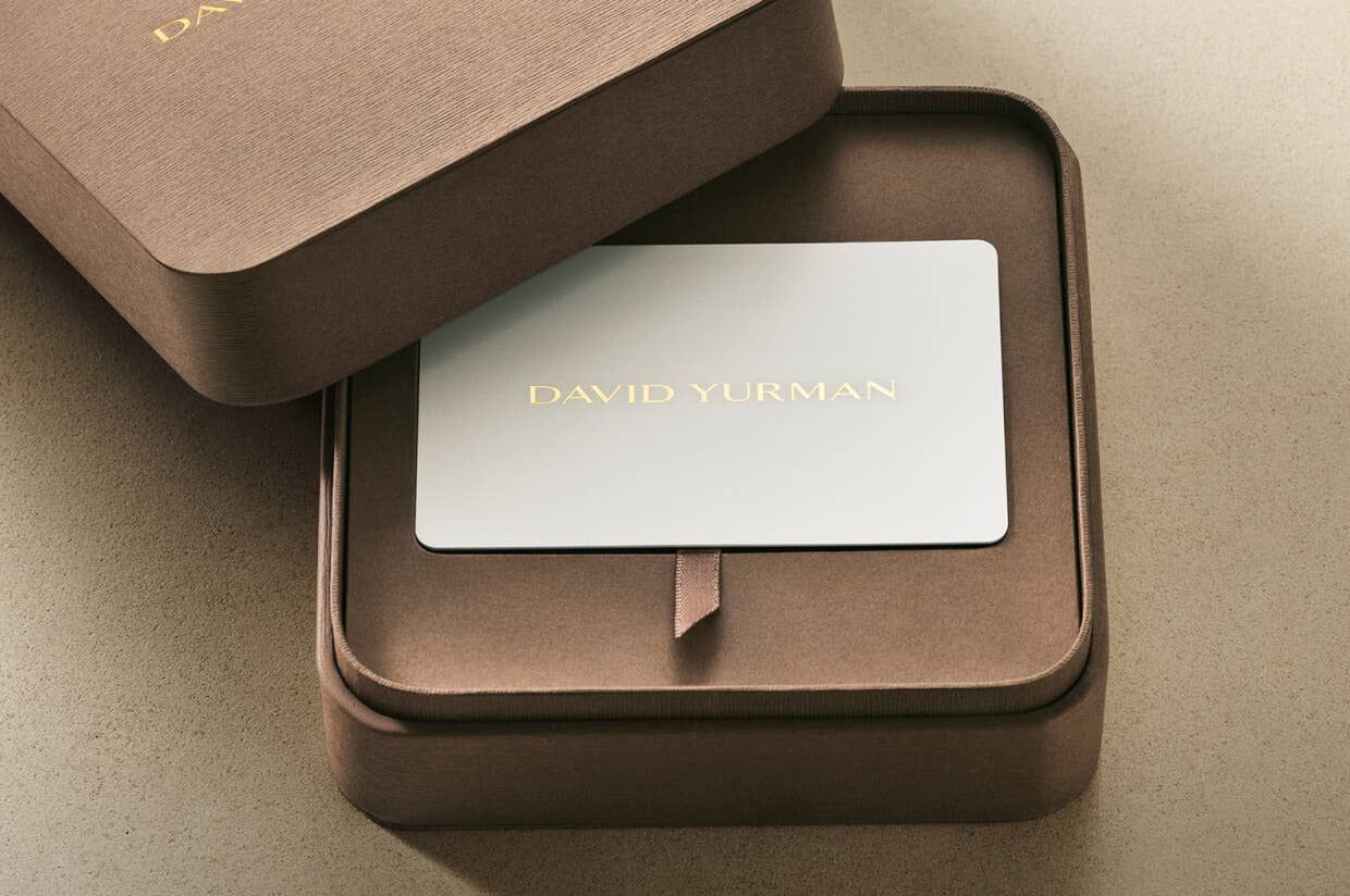 Explore David Yurman gift cards.
