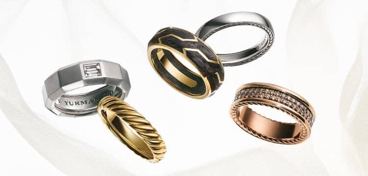 An image of David Yurman men's wedding bands.