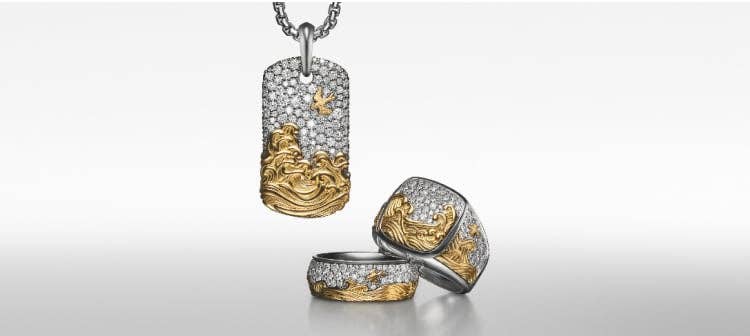 Achetez les nouvelles créations de bijoux homme signées David Yurman.