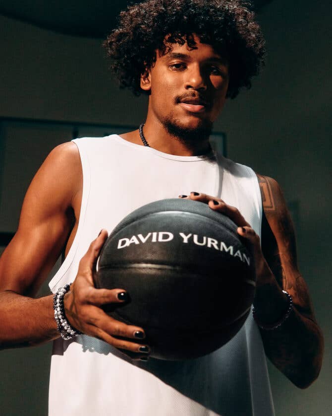 Jalen Green wearing David Yurman Spiritual Beads.