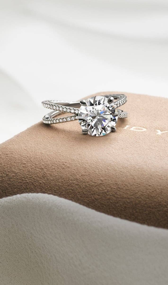 A David Yurman diamond engagement ring.