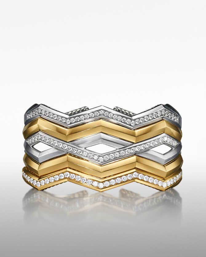 A David Yurman Zig Zag Stax cuff.