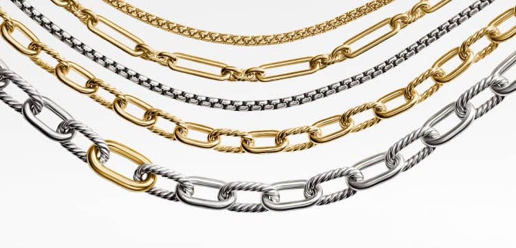 Découvrez les chaînes David Yurman pour femme.