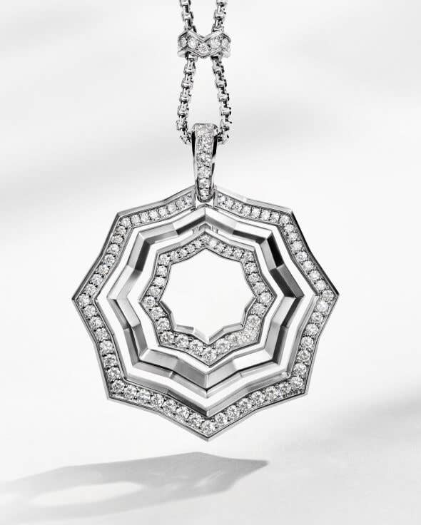 A David Yurman Zig Zag Stax amulet.