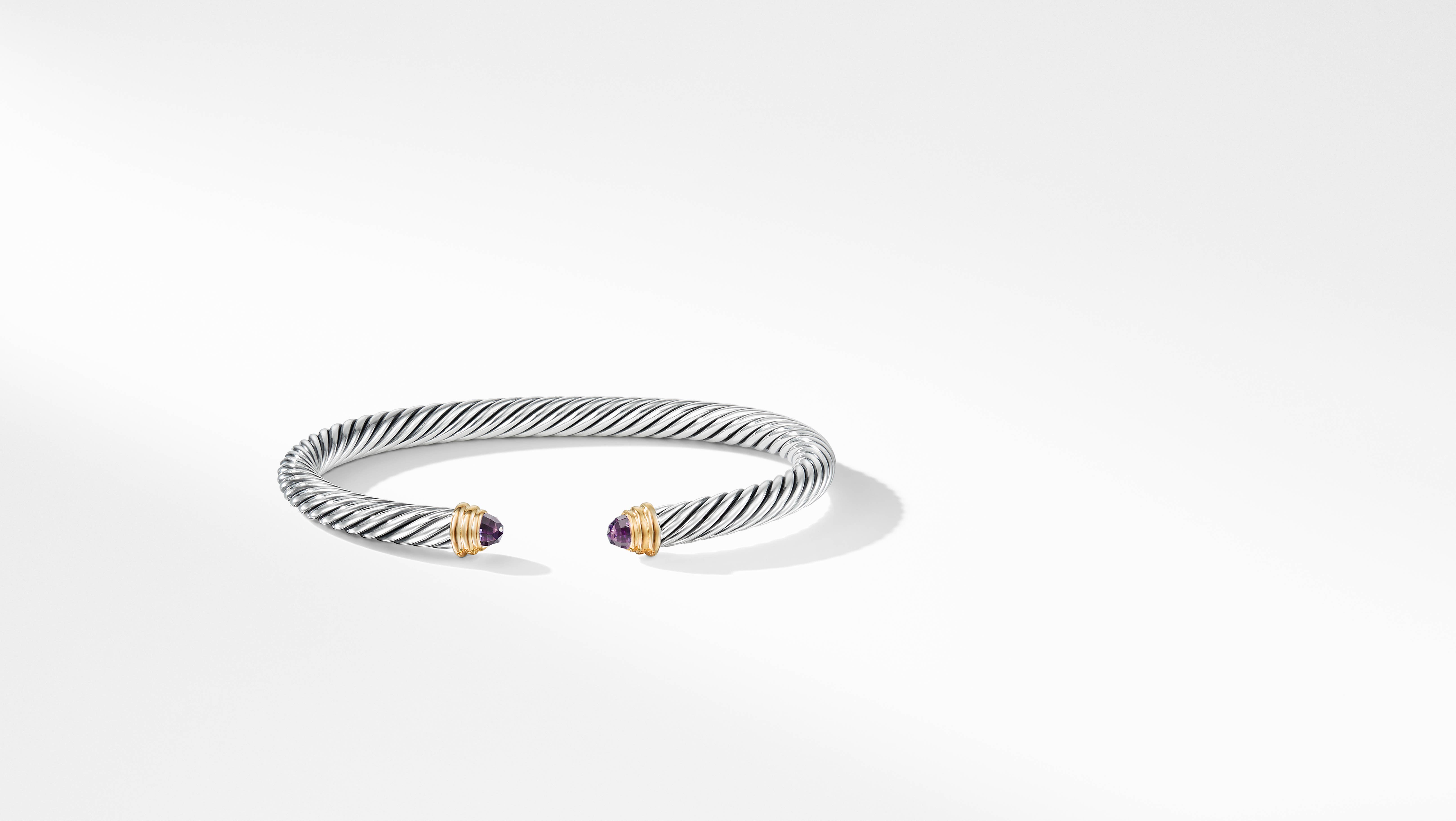 Cable Classics Petite Color Bracelet with Amethyst and 14K Yellow Gold