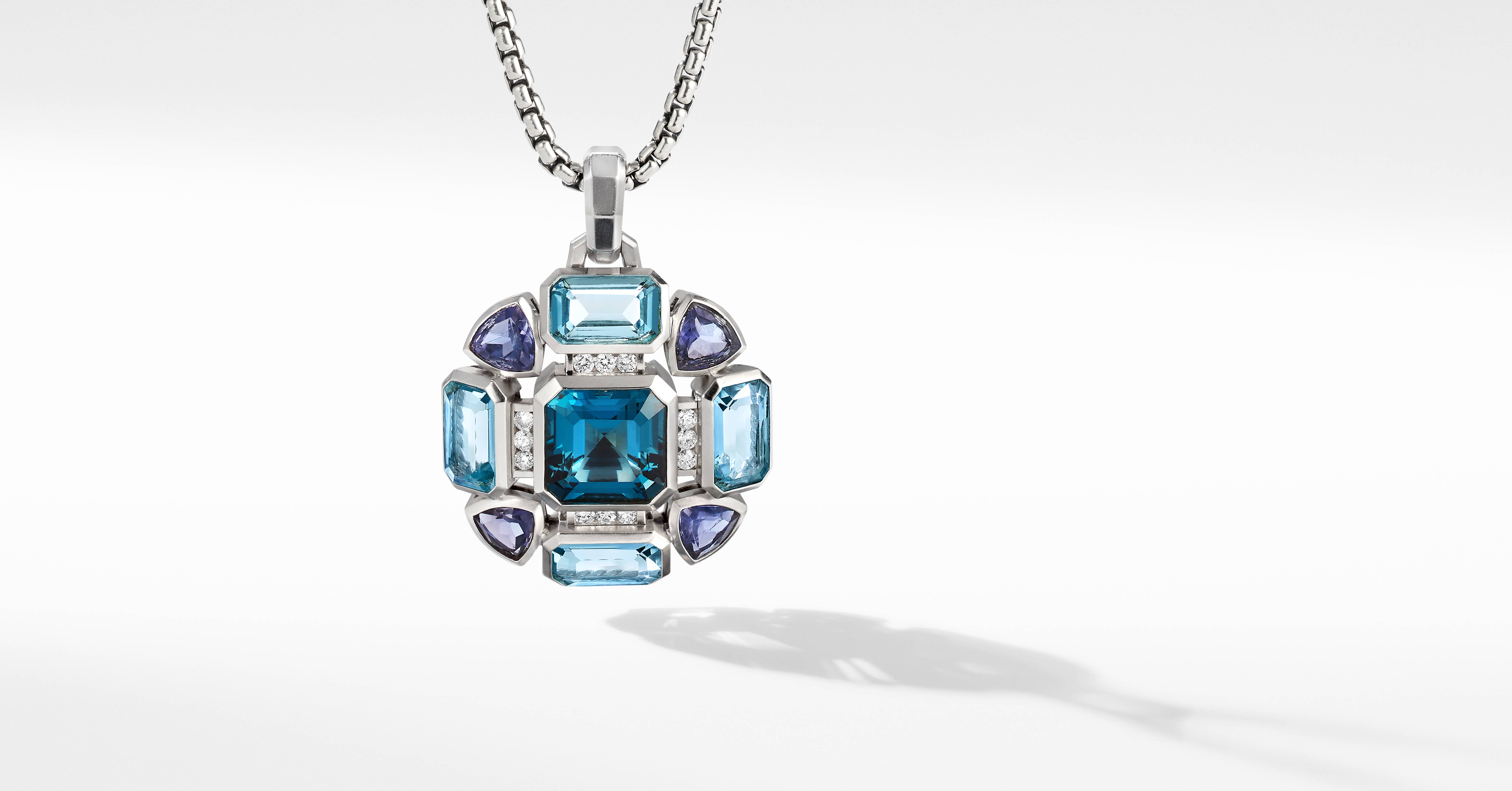 blue topaz statement necklace