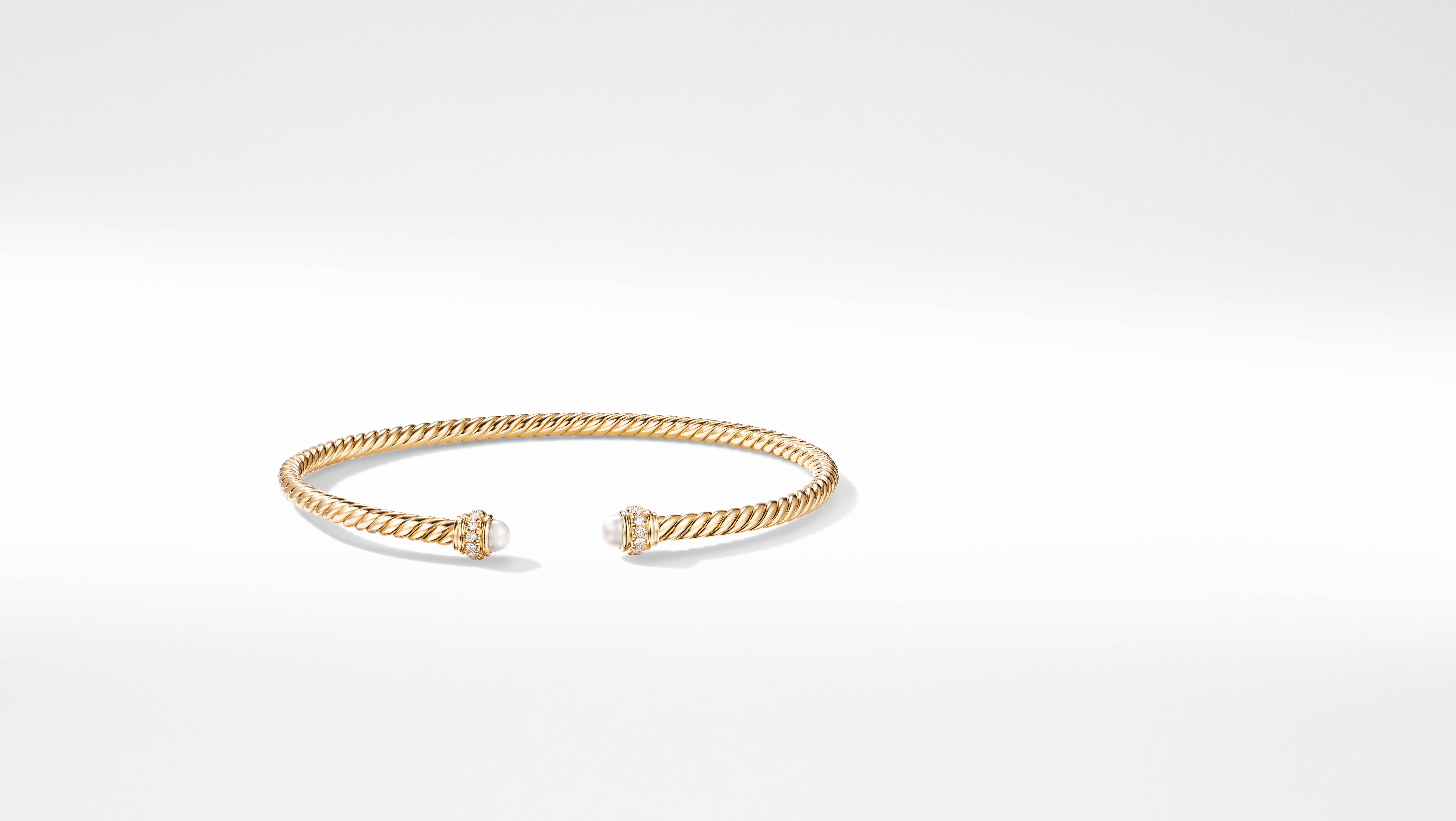 David Yurman Cablespira Bracelet in 18K Rose Gold Women's Size Small