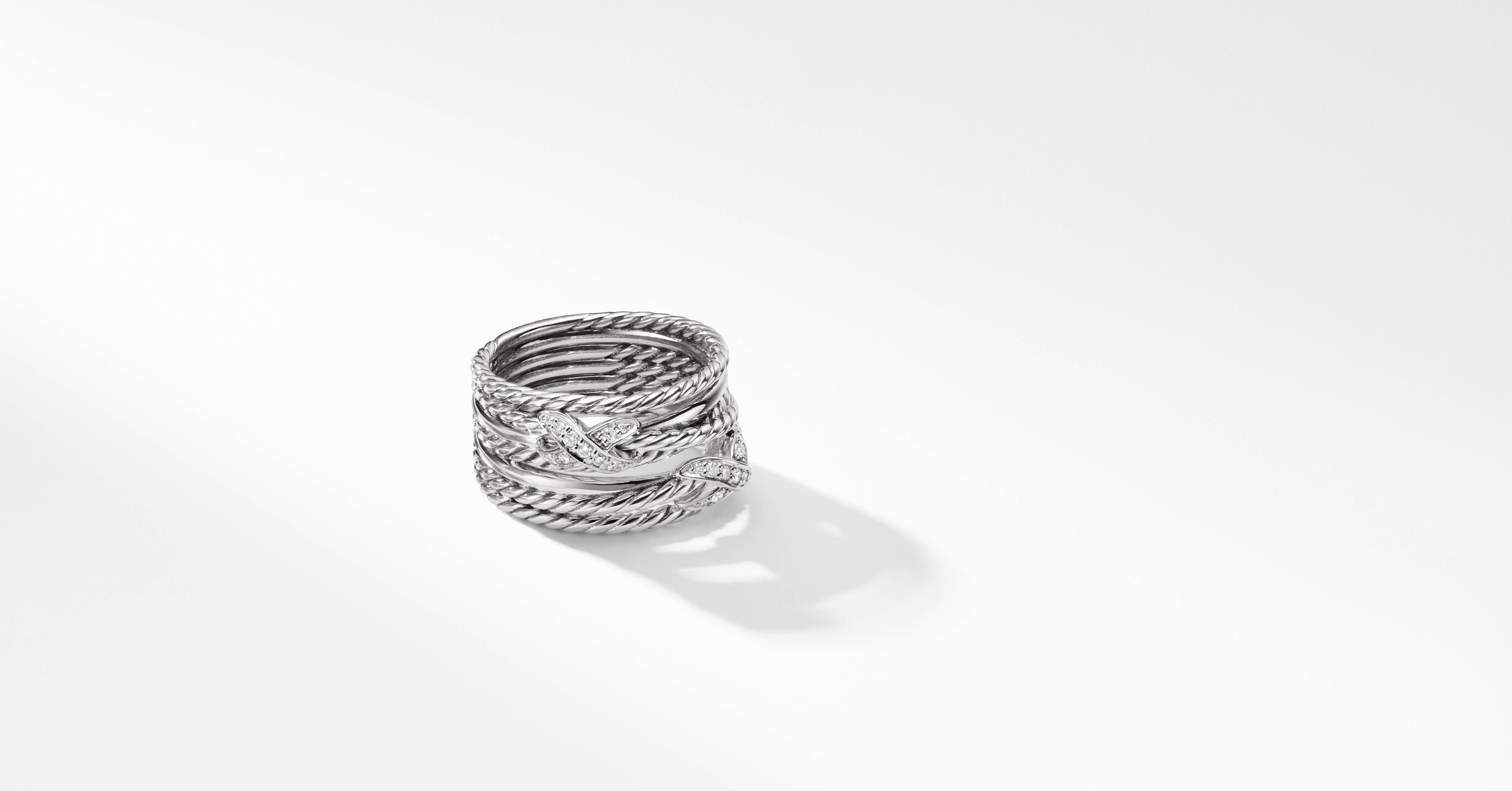 david yurman double crossover ring with diamonds